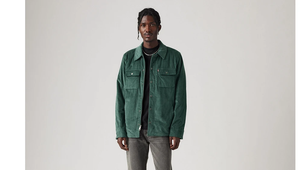 Sherpa Lined Corduroy Shacket