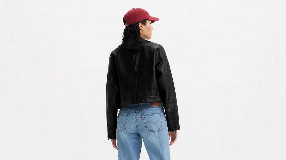 Cropped Drop Shoulder Jacket