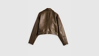 Belted Crop Moto Jacket