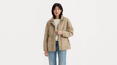 Stand Up Collar Military Jacket