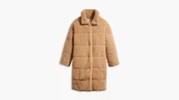 Quilted Sherpa Full Length Teddy Coat