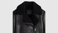 Faux Shearling Moto Jacket