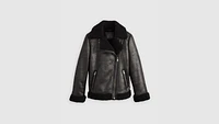 Faux Shearling Moto Jacket