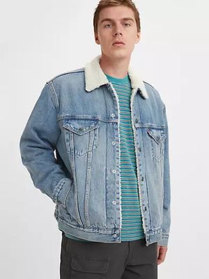 Vintage Relaxed Fit Sherpa Trucker Jacket