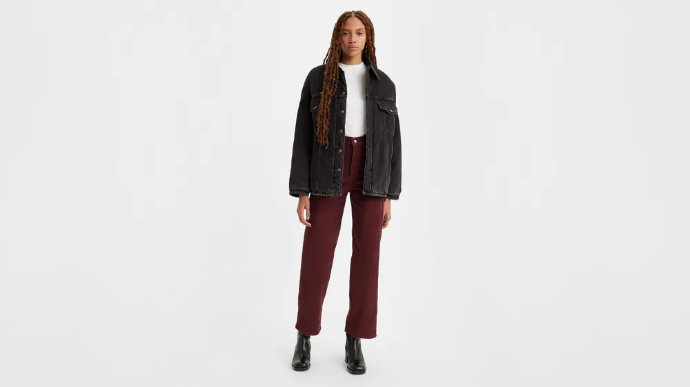 Ribcage Straight Ankle Corduroy Women's Pants
