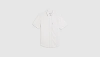 Short Sleeve Sunset Cotton Linen One Pocket Shirt