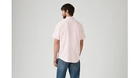 Short Sleeve Sunset Cotton Linen One Pocket Shirt