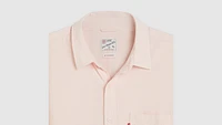 Short Sleeve Sunset Cotton Linen One Pocket Shirt