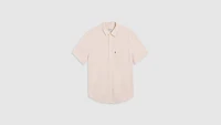 Short Sleeve Sunset Cotton Linen One Pocket Shirt