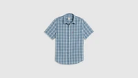 Short Sleeve Sunset Cotton Linen One Pocket Shirt