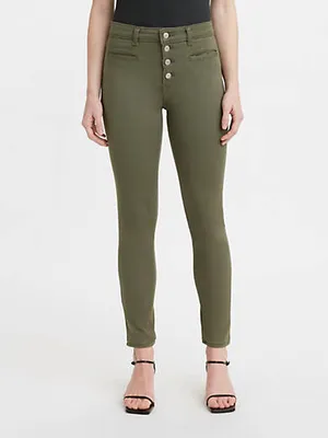 721 High Rise Skinny Exposed Button Twill Pants