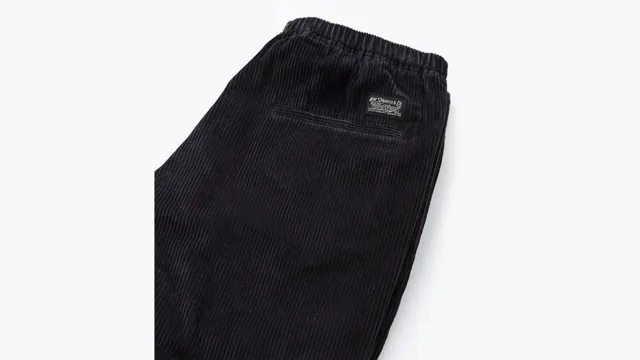 Empyre Loose Fit Sk8 Black Acid Wash Corduroy Skate Pants