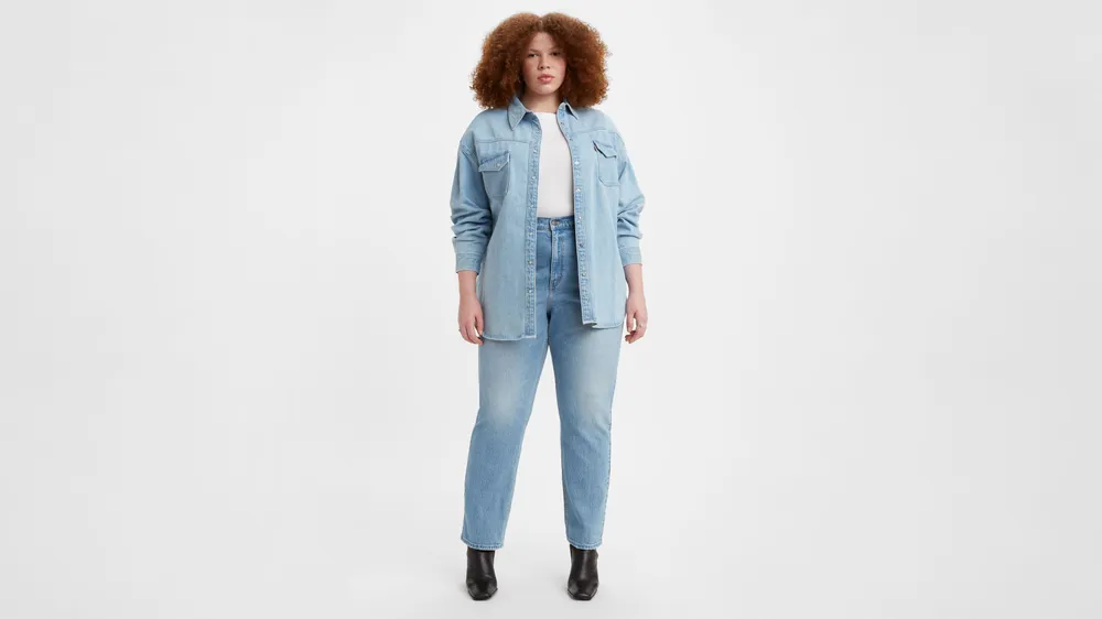 70's High Slim Straight Women's Jeans (Plus Size)