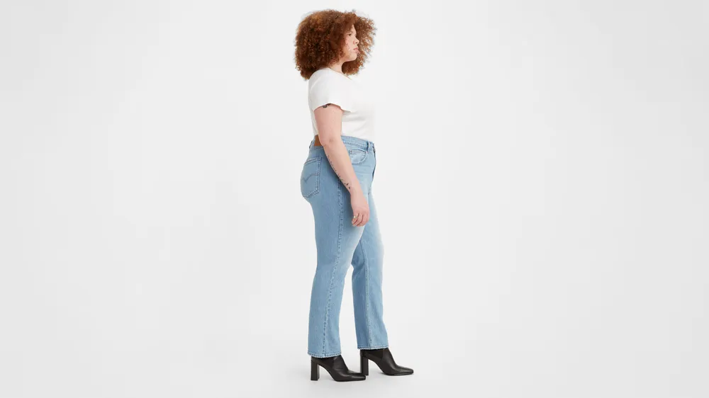 70's High Slim Straight Women's Jeans (Plus Size)