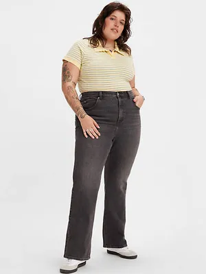 70s High Flare Women's Jeans (Plus Size)