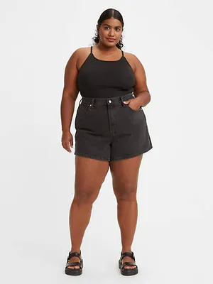 High Waisted Mom Women's Shorts (Plus Size)