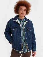 Reversible Vintage Relaxed Fit Sherpa Trucker Jacket