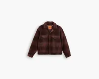 Cozy Vintage Relaxed Fit Sherpa Trucker Jacket