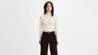 Moon Ribbed Turtleneck Top