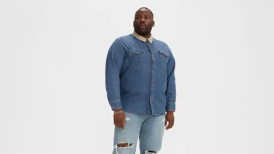 Chemise Western coupe décontractée (grandes tailles)
