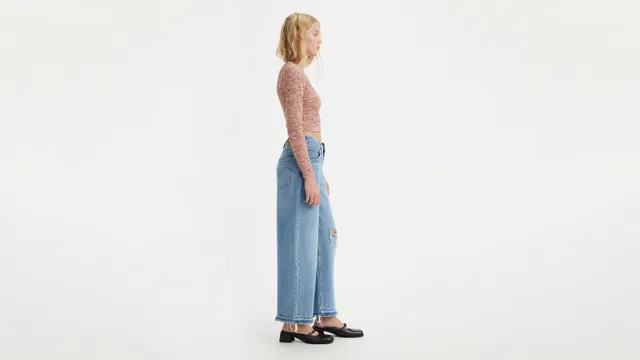 Ultra High-Rise Medium Wash Floral Embroidered Dad Jeans