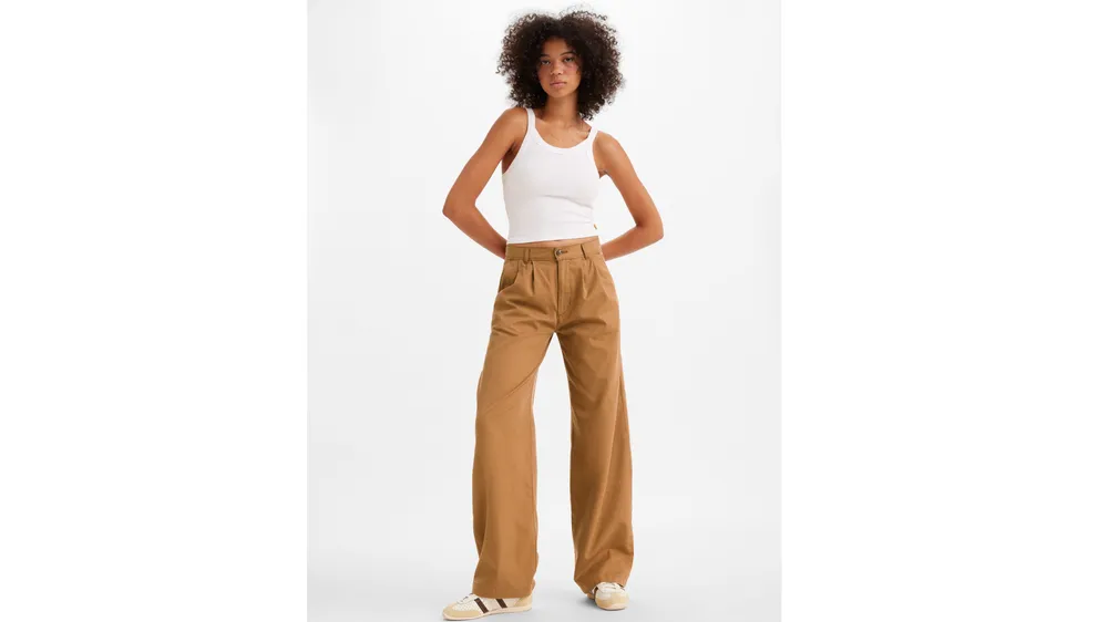 High Rise Pleated Baggy Trouser Pants