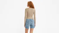 Britt Long Sleeve Snap Front Top