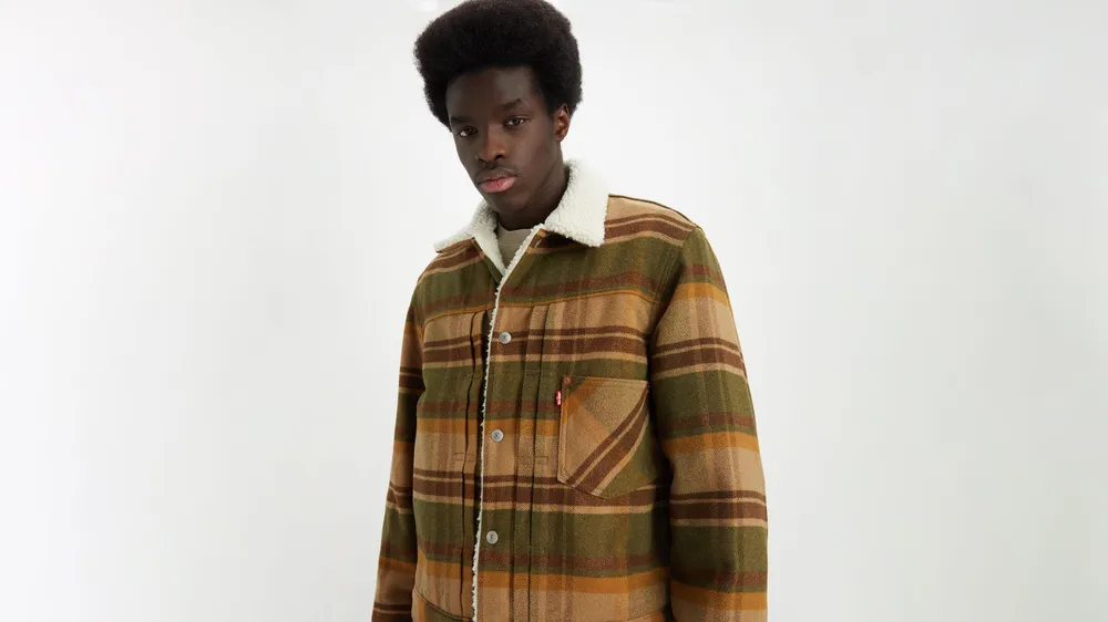 Type I Plaid Sherpa Trucker Jacket