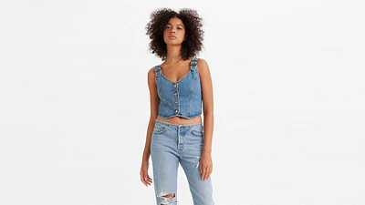 Charlie Denim Crop Top