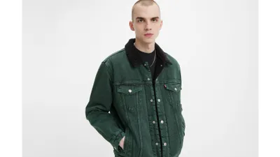 Relaxed Fit Sherpa Trucker Jacket