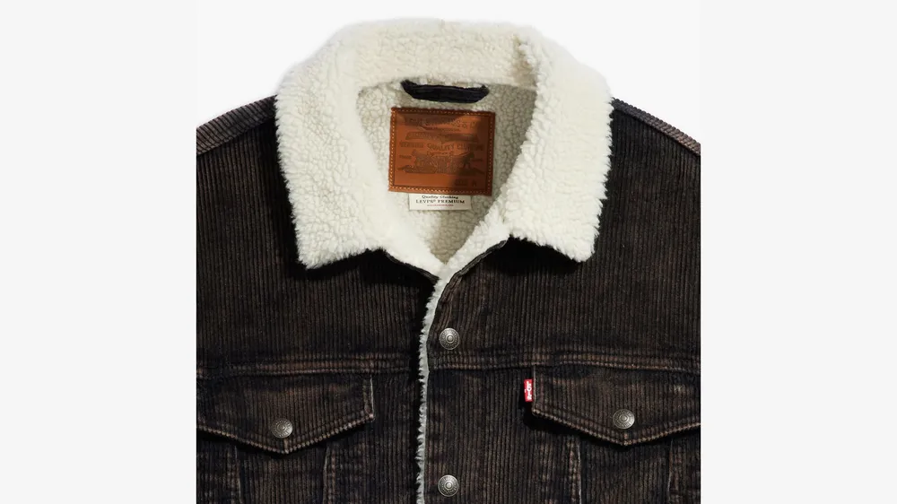 Relaxed Fit Corduroy Sherpa Trucker Jacket