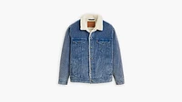 Relaxed Fit Corduroy Sherpa Trucker Jacket