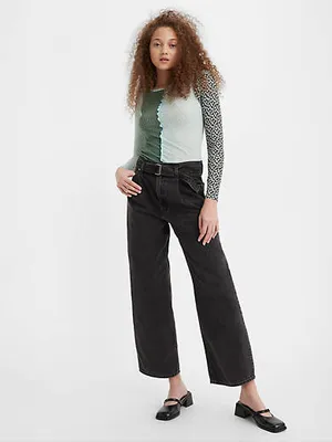 Belted Baggy Women's Jeans