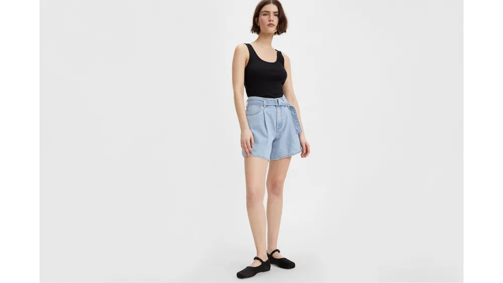 Belted Baggy Women's Shorts
