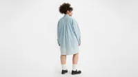 Rhea Denim Shirt Dress (Plus Size)