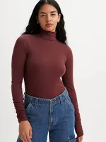 Ruched Turtleneck Top