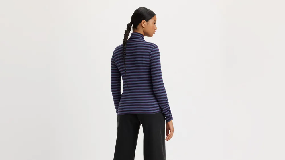 Ruched Turtleneck Top