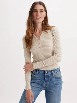 Striped Dreamy Henley Shirt