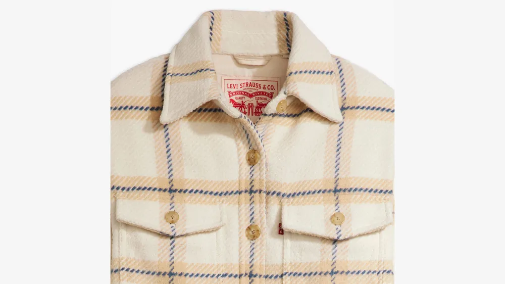 Nola Shacket Shirt Jacket - White