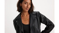 Lelou Shrunken Moto Jacket