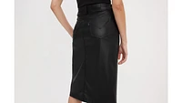 Faux Leather Icon Pencil Skirt