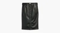 Faux Leather Icon Pencil Skirt