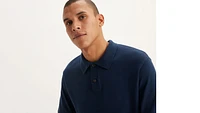 Sweater Knit Polo Shirt