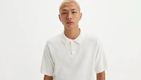 Sweater Knit Polo Shirt