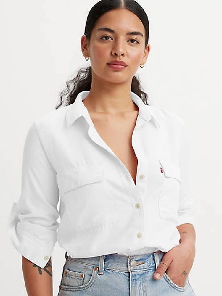 Doreen Linen Blend Utility Shirt