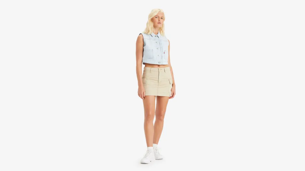 94 Cargo Twill Mini Skirt