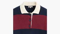 Ivy League Striped Polo Sweater