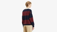 Ivy League Striped Polo Sweater