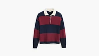 Ivy League Striped Polo Sweater