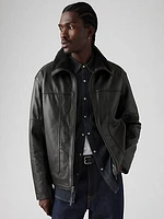 Cruz Leather Sherpa Jacket